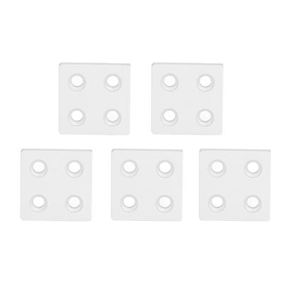 5Pcs Aluminum Profile End Cap Alloy Metal Cover Plate Linear Moving Parts 4040 Double GroovesSilver