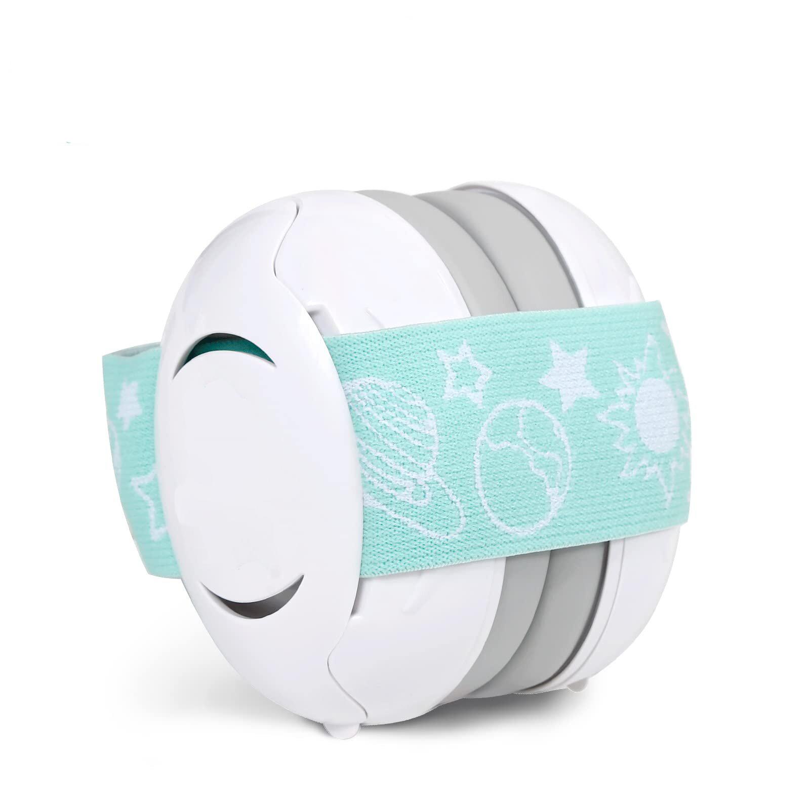 

Детские наушники с шумоподавлением Защита ушей Муфты для младенцев с эластичной повязкой на голову Новорожденный Путешествие на самолете Подарок белый