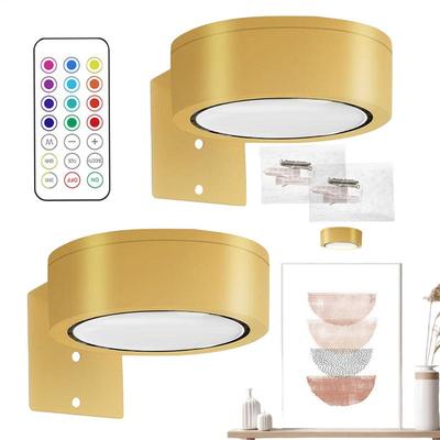 2 Stück Batteriebetriebene Bilderleuchte 13 Farben Modell Spotlight Keine Installation Magnetische LED Malerei Leuchte mit Fernbedienung