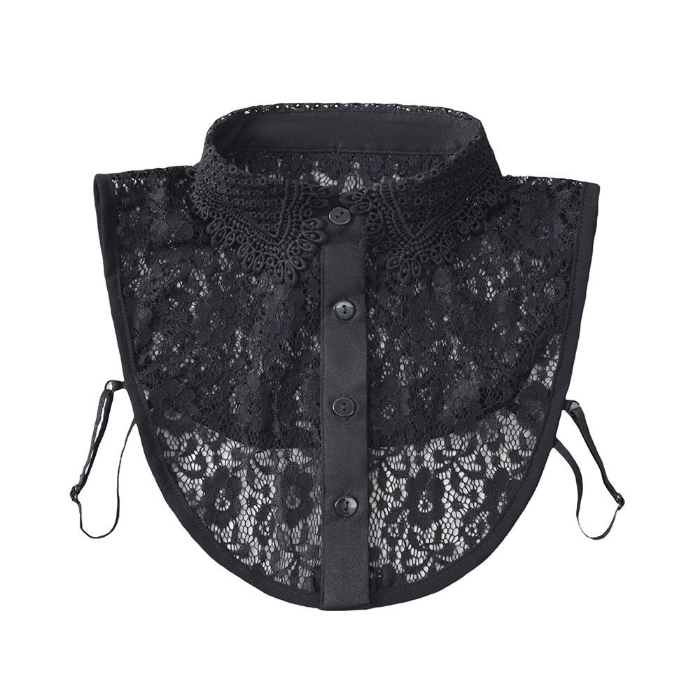 Winter Sweater With Fake Collar Inside, Hollow Lace Collar Decorative Fake Collar, Pure Cotton Hook Top Collar