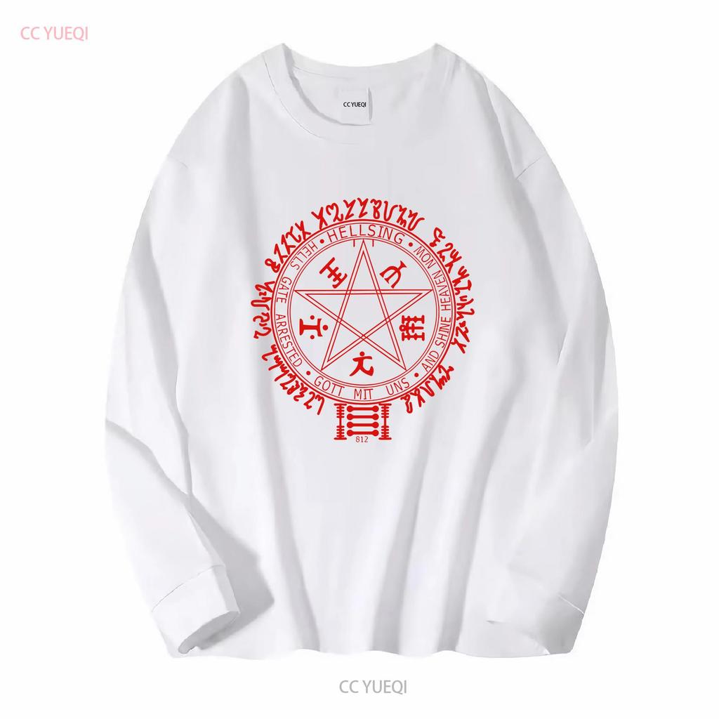 Hellsing Alucard Pentagram T Shirt Mens and Womens Sizes bc 244 long or short sleeves vintage Washed Top For Everyday Wear