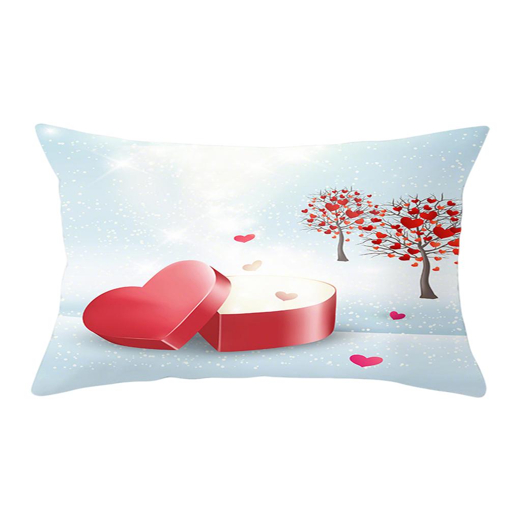 Valentine's Day Decor Pillowcases 4-Pack, Love Heart Printed Cushion Covers For Sofa/Bed,Red Black Cases For Home Decoration