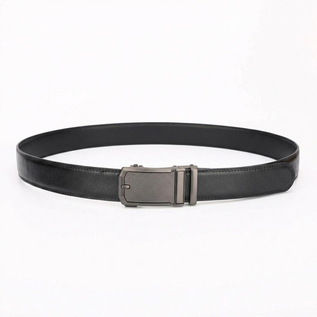 Men'S Belt Cowhide Automatic Buckle Casual High-End Leather Belt Middle-Aged And Young Business Versatile Belt