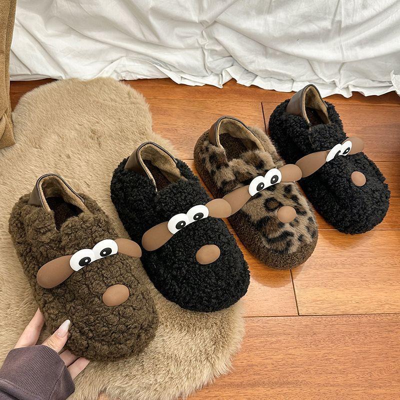 Wear Heightened Non-slip Waterproof Bag Head Cool Slippers for Women's 2025 Autumn and Winter New Thick-bottomed Cute Ugly Cartoon Slippers