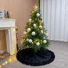 Velvet Christmas Tree Skirt with and Lace Trim, 90 Cm, Holiday Home Decor