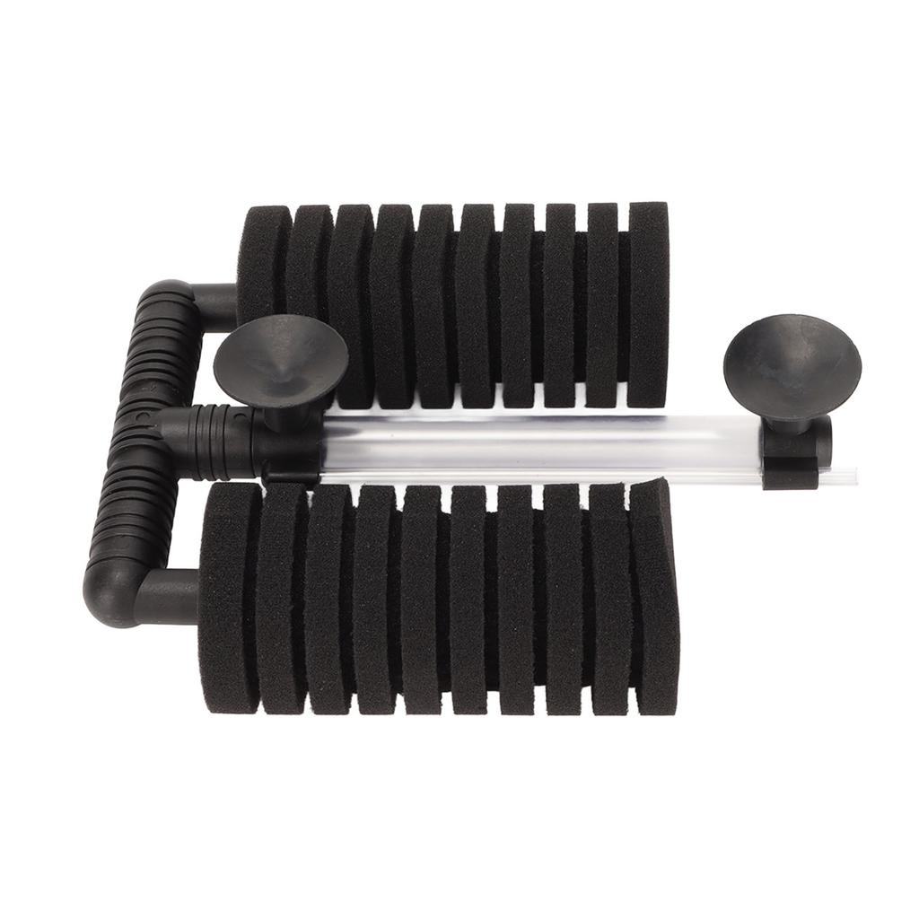 Aquarium Double Bio Sponge Filter High Efficiency Detachable Aquarium Water Filter with 2 Suction