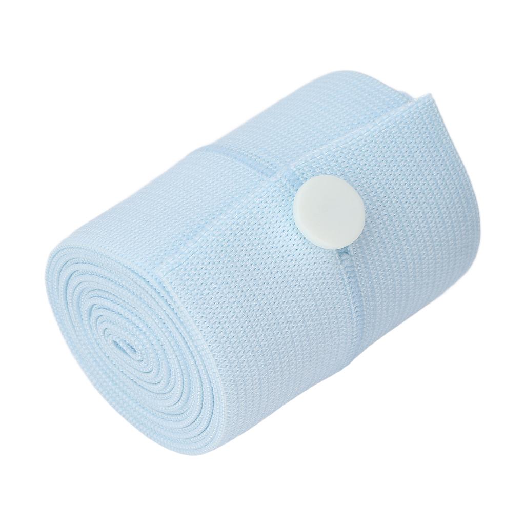 Elastic Bandage Wrap Rolls Sports Reusable Button Fix Compression Bandage for Wrist Ankle Blue