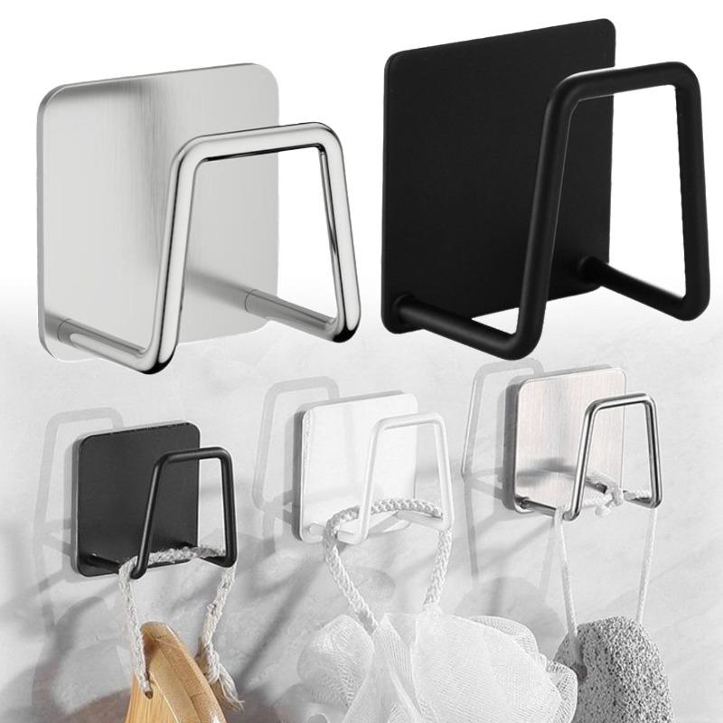 Kitchen Sink Sponges Holder Self Adhesive Drain Drying Rack Bathroom Basin Rack Storage Hooks Kitchen Wall Hooks Accessories