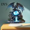 Collectible Dragon Statue Fantasy Acrylic Statue, Gothic Tabletop Figurine, Mythical Personalized Gift Idea Desktop Ornament for Office Bedroom Gaming