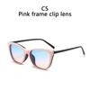 Occhiali da sole 6 in 1 Occhio di gatto Miopia Donna Clip magnetica Occhiali Ottica da vista Occhiali polarizzati per computer -0,5 a -10