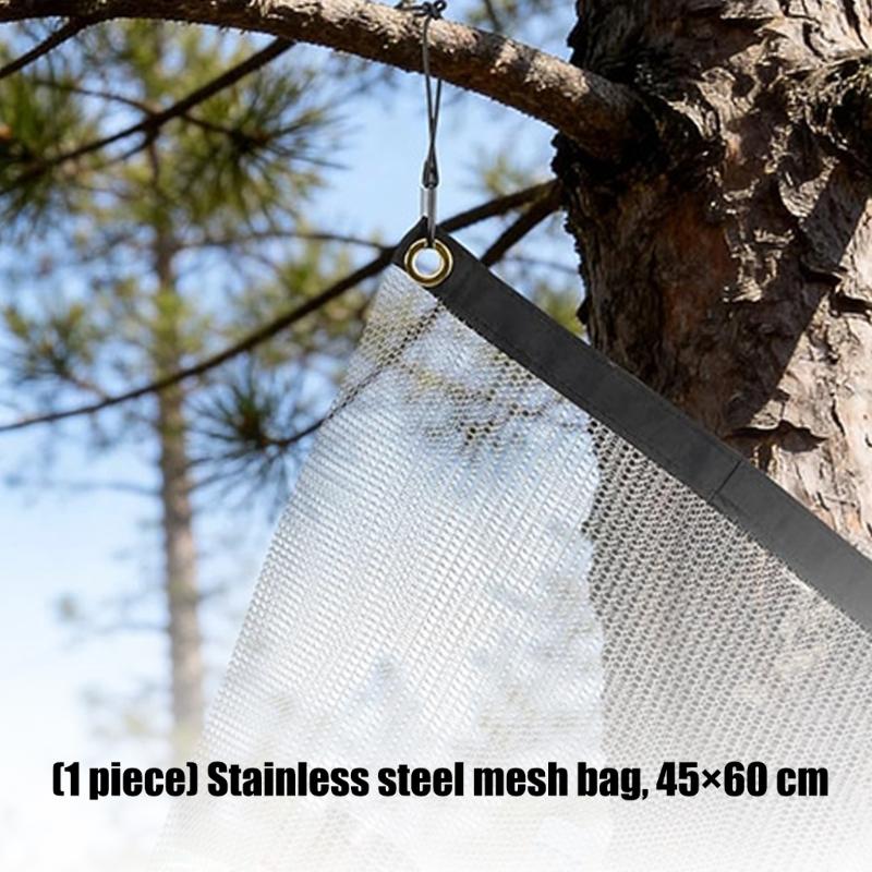 Stainless Steel Meshes Bag Wire Meshes Hanging Food Storage Bags Rodents Proof Bear Pouches For Outdoor Camping Hiking