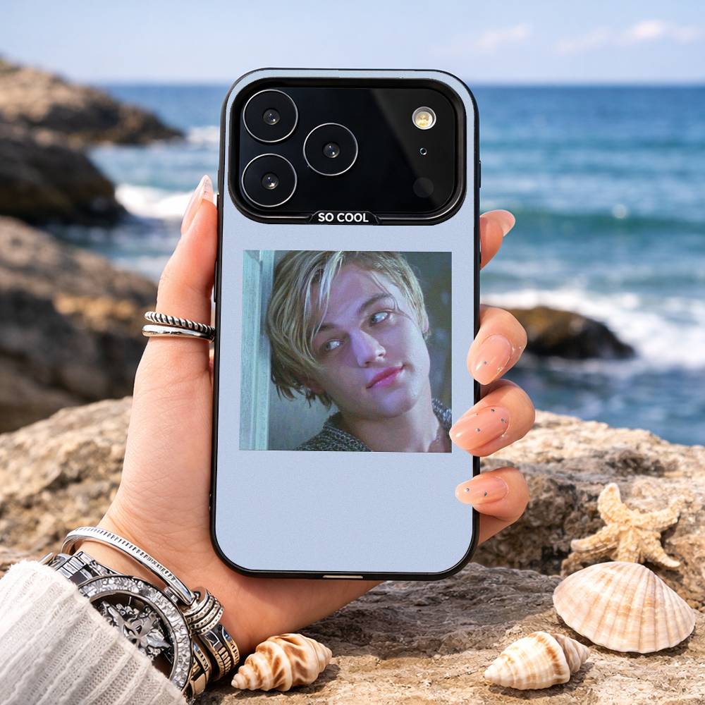L-Leonardo dicaprio Phone Case For iPhone17 16 15 14 13 12 Pro Max Grey Black Matte Laser Metallic Aurora Funda
