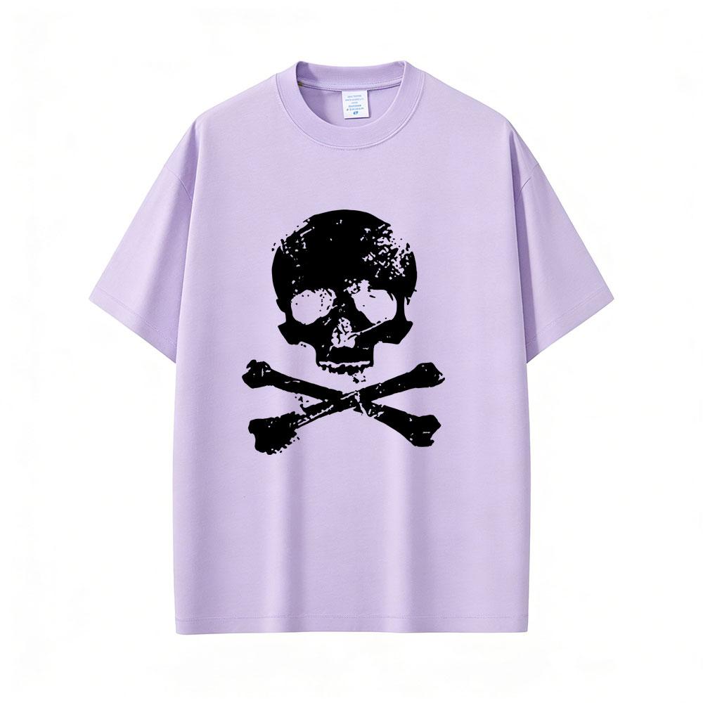 Vintage Beauty Hip Hop Pirate Skeleton and Cross Graphic Tshirt Unisex Women Retro Gothic Rock T Shirt Unisexs Oversized Streetwear