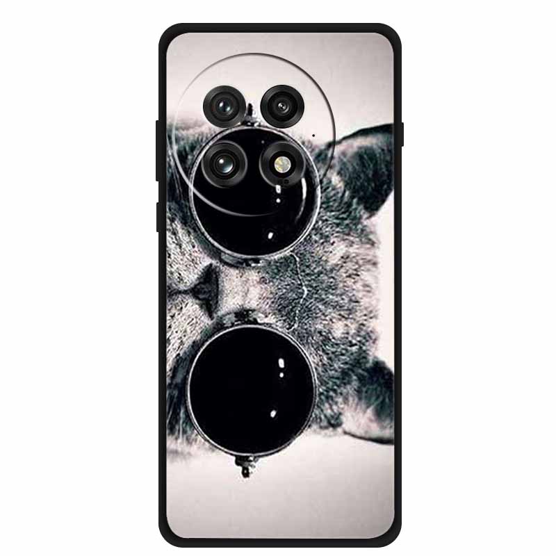For OnePlus 13 5G Case Colorful Splicing Cartoon Soft Silicone Black Cover For OnePlus 13R 5G Fashion Capa 1+13 Protective Funda