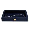 Papten Jewelry Tray with PU No Necklace Display and X05601 Lid, Leather, Dividers, Ring, Watch, Storage, Transparent, Portable, Luxury, Stylish,