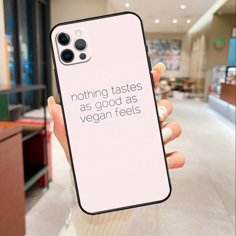 Vegane Inspiration Handyhülle Für iPhone 17 16 15 14 13 11 12 Pro Max mini 16 Plus 16e 17 Air Schutzhülle