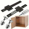 5 Pcs Sliding Door Hardware Kit, Space-Saving Hidden Track&Foldable System with Magnetic Closure for Cabinet, Wardrobe&TV Stand