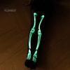 Halloween Skeleton Women Pantyhose Ghost Leg Print Contrast Color Glow at Night Luminous Thin Mesh Terrifying Anti-slip Cosplay Performance Skull