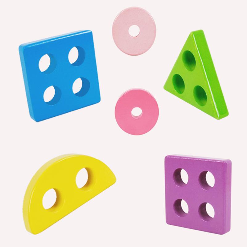 Puzzle Frühe Bildung Sätze von Spalten Baby Geometrische Intelligenz Bord Form Passende Bausteine Spielzeug Lehrmittel Kinder Aufklärung