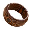 Vintage Ornate Carved Wooden Bangle Bracelet Artistic Wide Cuff For Women Elegant Natural Wood Jewelry Accessory