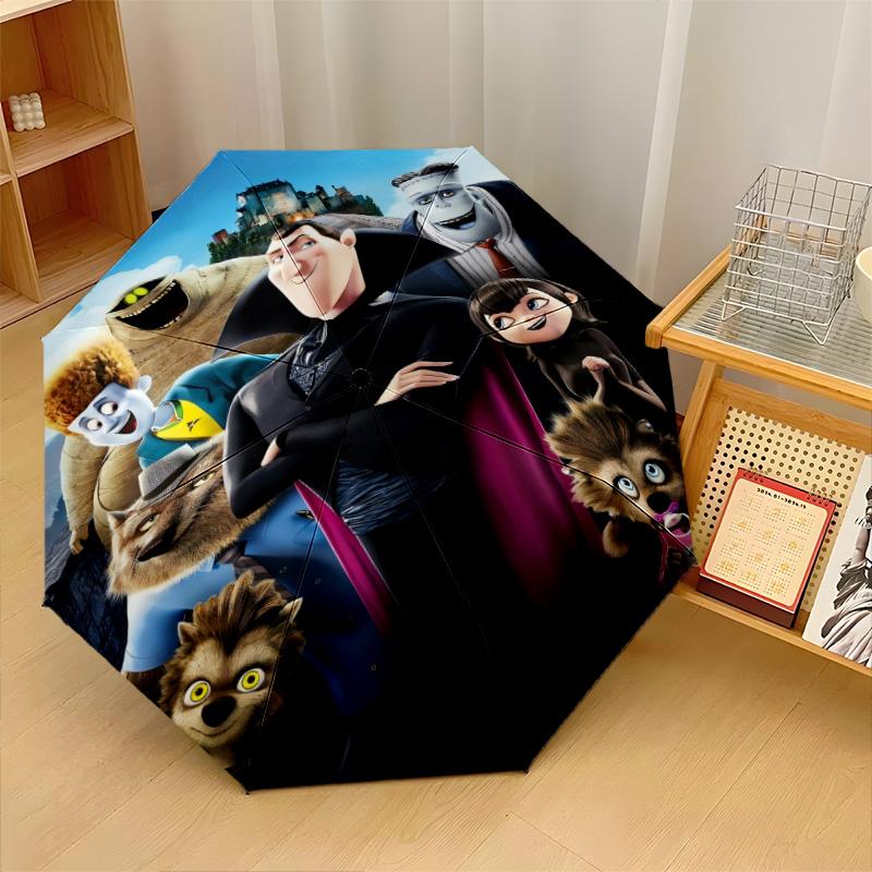 Hotel Transylvania Windproof Auto 8 Rib Folding Umbrella Portable Outdoor Parasol