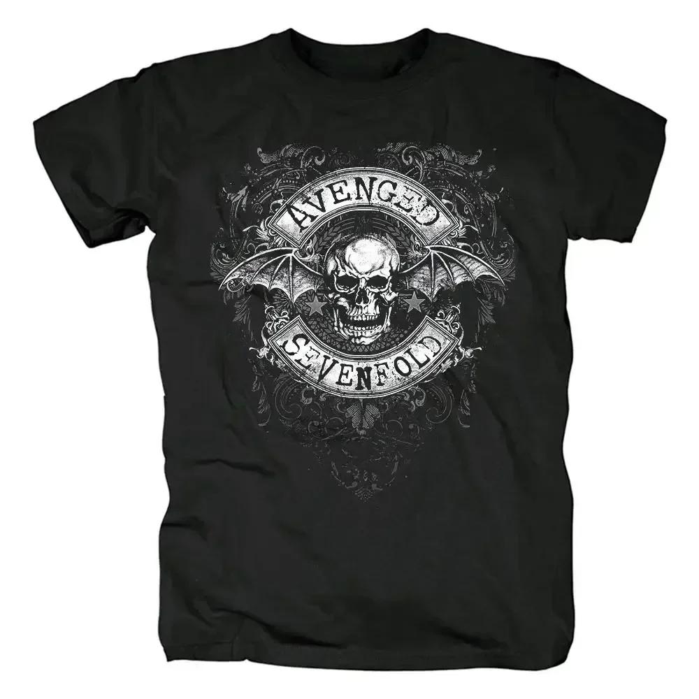 

Avenged Sevenfold Metal Rock Graphic Print Short Sleeve 100%Cotton Tees Hip Hop Fashion Shirts Plus Size T Shirt for Men Tops XXXXXL небо синє кольору