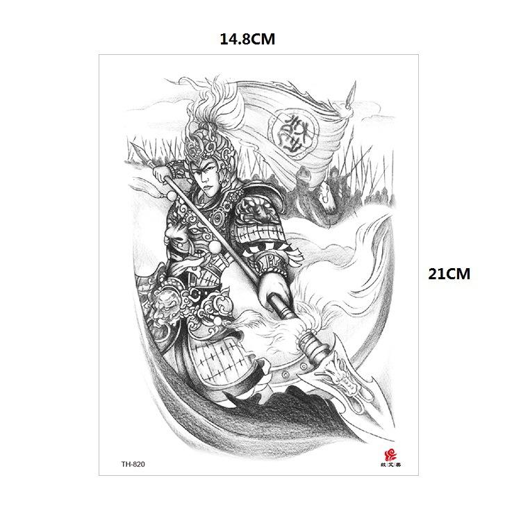 Vzor zvířete tygr vlk květina paže polovina paže vodní transfer vodotětná tetovací samolepka simulační tetování