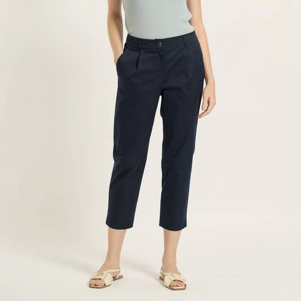 Bcbg Backbanding One Pin Tuck Straight Pants B5f7p387 Dark Navy (56)/55
