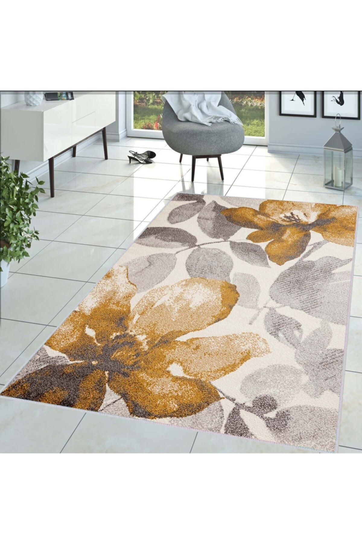 

Моющийся ковер с принтом Rovigo Home RVG1469 50x80 жёлтый