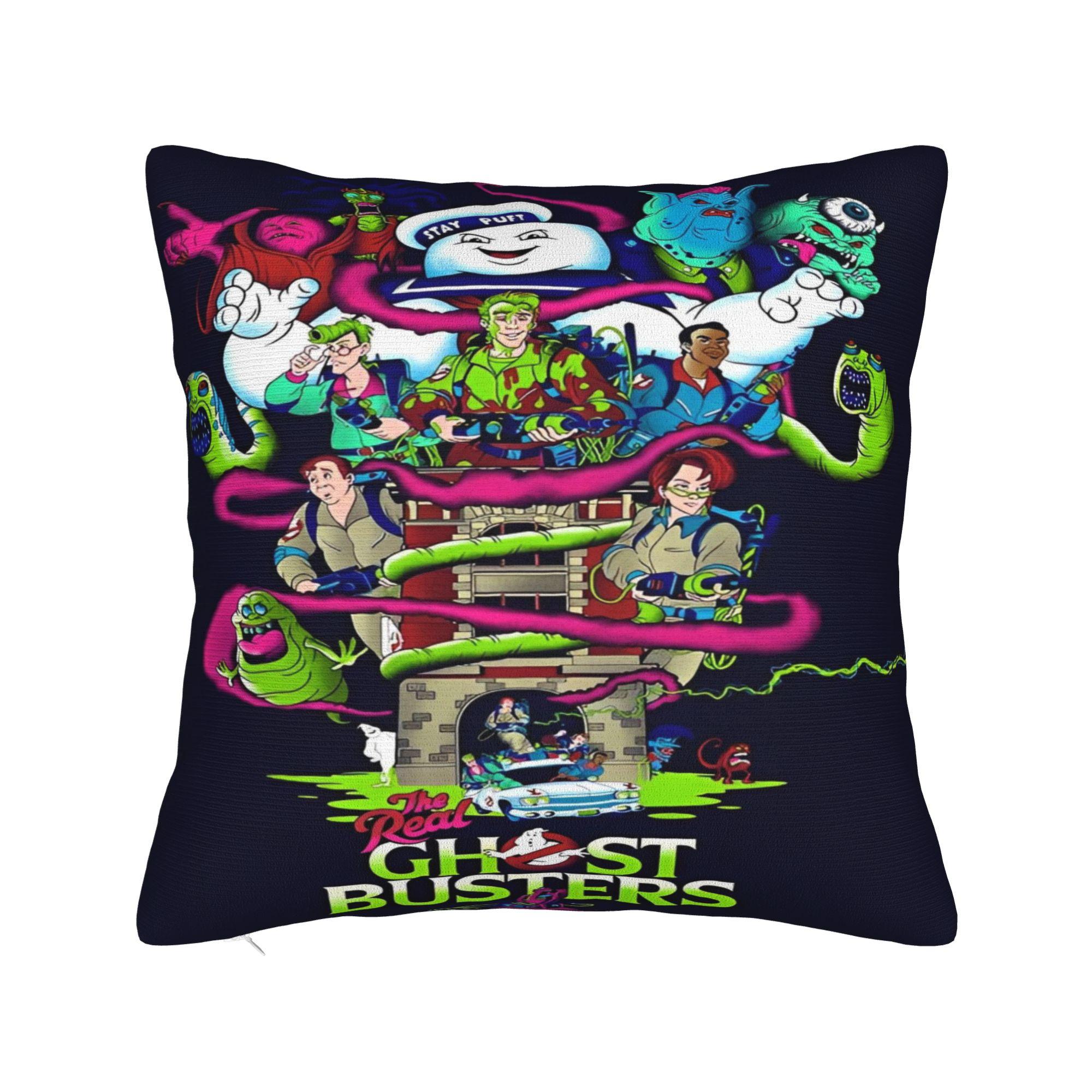 

Ghostbusteres movie Pillowcases Merch Printing Cushion Cover Throw Pillow Cover Bedroom Decoration Zippered Multi-Size 12x12in 30X30cm