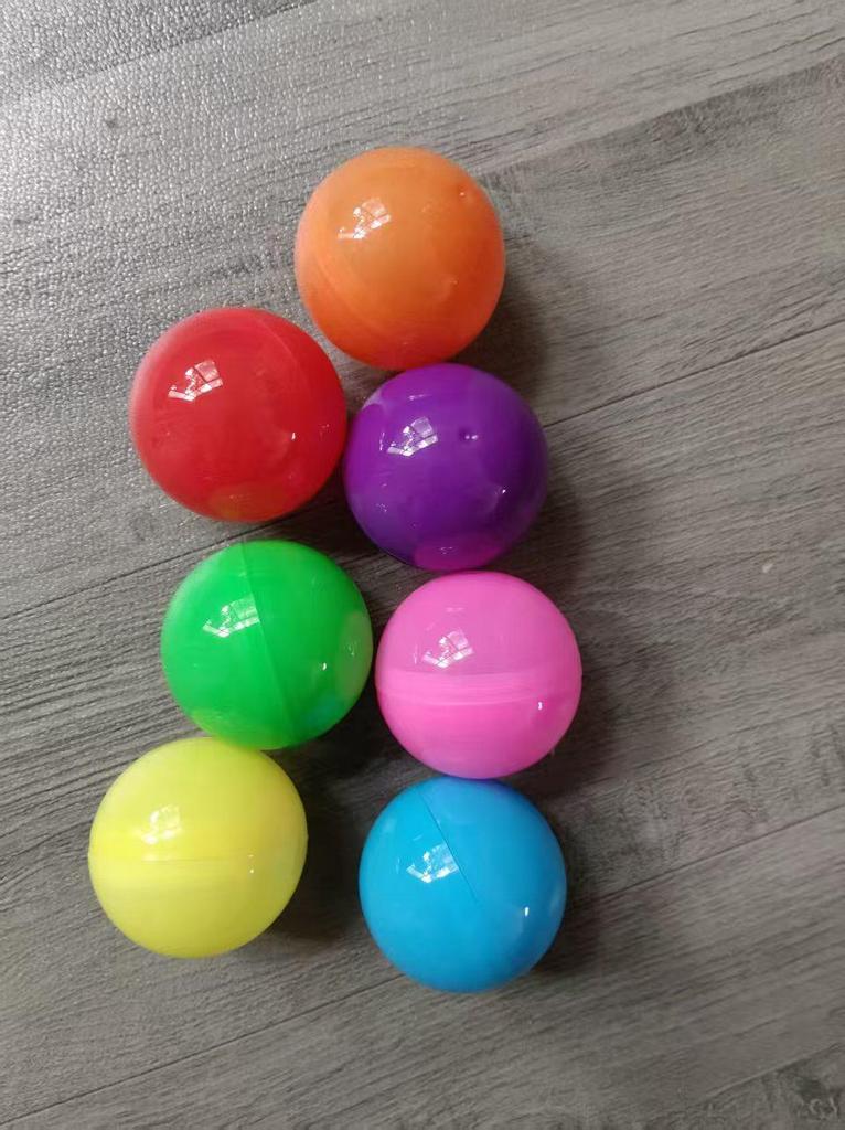 60mm Multi-Color Solid Gachapon Balls - Claw Machine Blind Box Accessories, PP Material