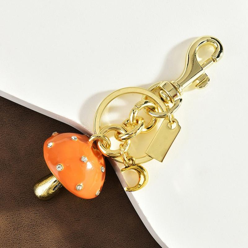 Trend Mushroom Keychain Personality The Moon Pendant Bag Charm Car Key Chain Precious Gift