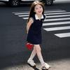 Girls' Summer Style Polo Collar Vest & Skirt Two-Piece Set - Trendy Korean-Inspired Outfit