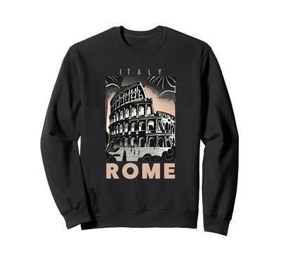 Abstract Vintage Rome Italy Colosseum Illustration Graphic Trainer