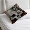 Funny Skull Art Square Pillow Cover Decorative Throw Pillow Case for Sofa Couch Bed Home Car Living Room Decoration