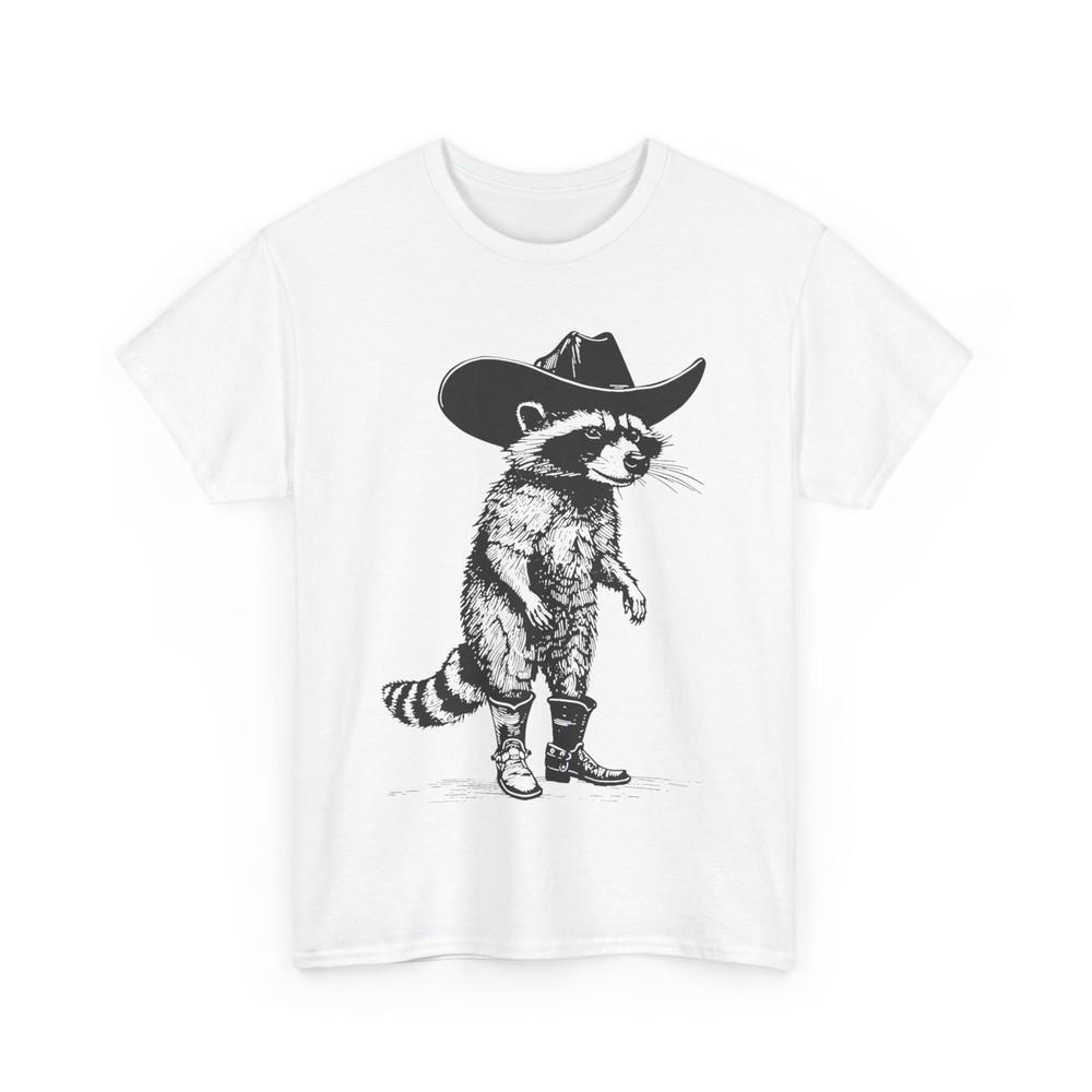 

Raccoon Cowboy T-shirt, Raccoon Animals Lovers Western Women Men Shirt 4XL