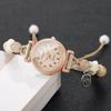 Xiaomi Fashion Women Round Dial Quartz Watch Adjustable Beaded Chain Bracelet Watches Relogio Feminino Girls Clock Gift (Without Box)