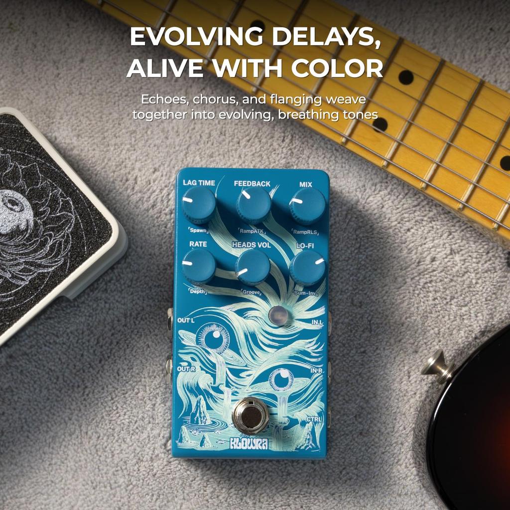 Klowra Rilum Delay Delay Effect Pedal Effect Multi-head KBS-05 Multi-head (Guitar Pedal)