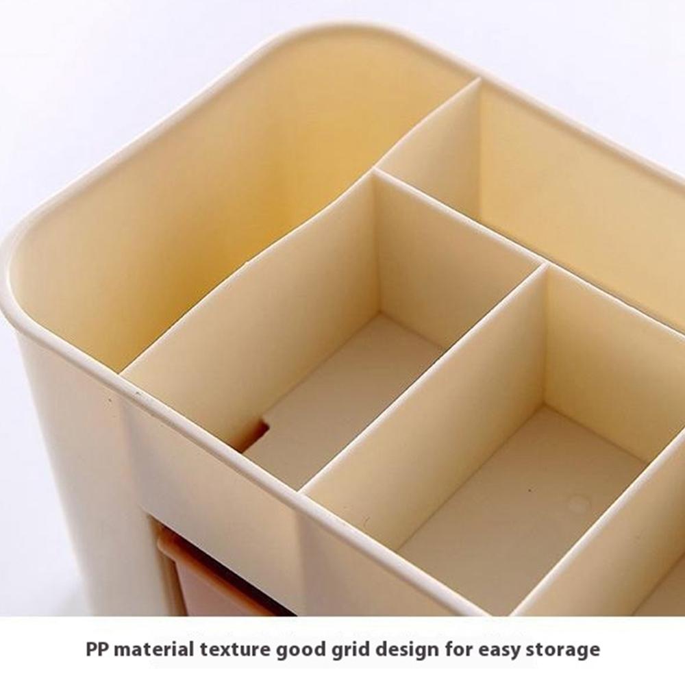 Drawer Design Plastic Desktop Jewelry Makeup Brush Lipstick Storage Container Cosmetic Organizer Box