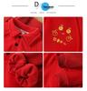 Boys' Red Fleece Hoodie - 2025 Autumn/Winter Zodiac Year of the Horse Outfit for Middle/Big Kids