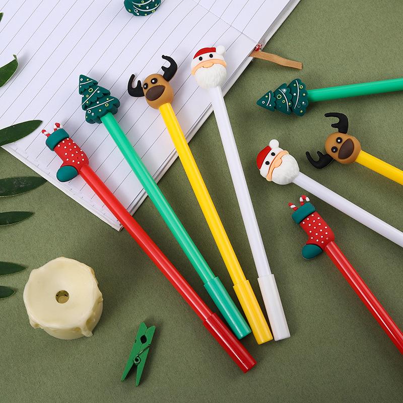 24Pcs Cartoon Christmas Tree Reindeer Santa Claus Pens,Perfect for Christmas Party Favors Goodie Bag Stuffer Gifts,School Office Supplies