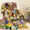 Cartoon Anime T-The S-SimpsonS Blanket For Soft Throw Blanket for Picnic Bed Sofa Home Bedroom Cozy Warm Comfortable