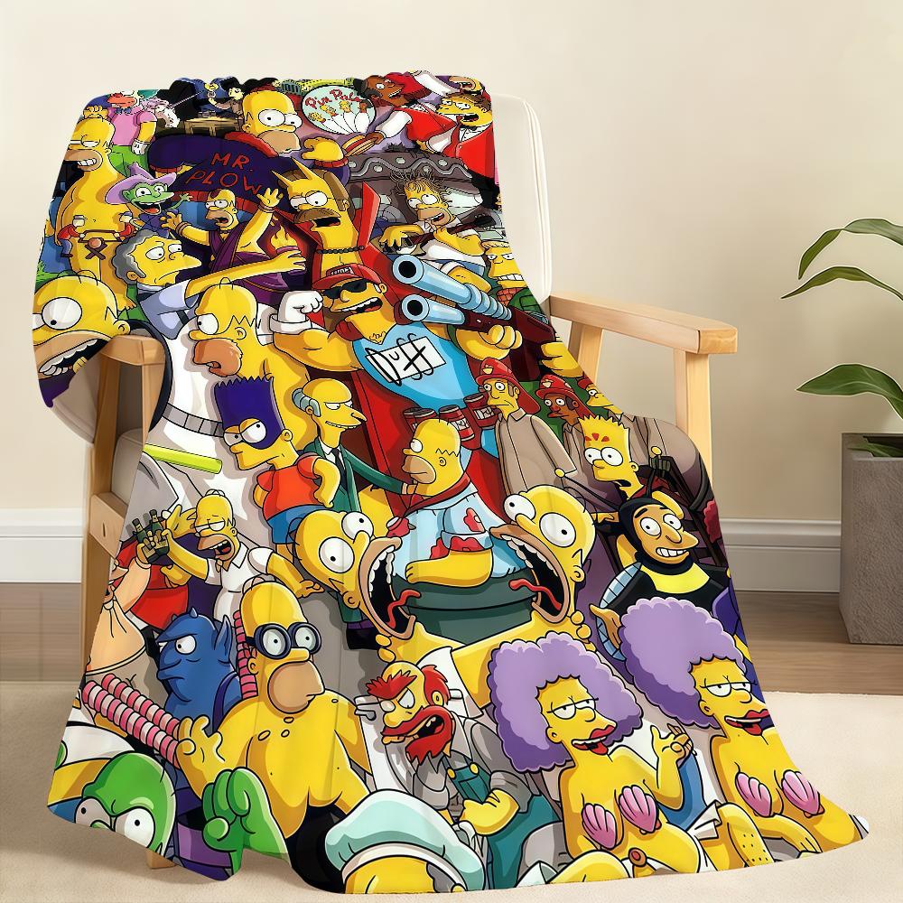 Cartoon Anime T-The S-SimpsonS Blanket For Soft Throw Blanket for Picnic Bed Sofa Home Bedroom Cozy Warm Comfortable