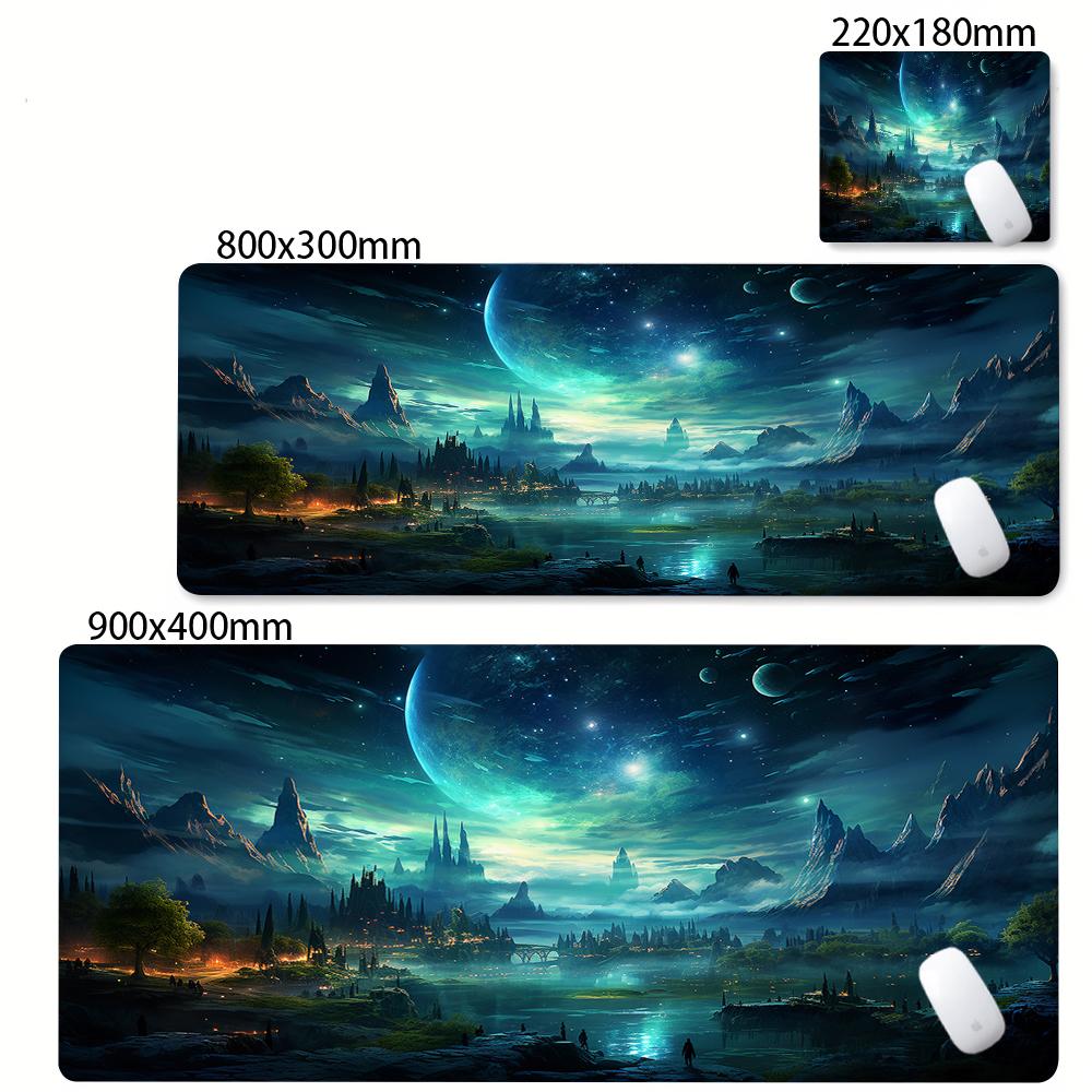 Galaxy Planet Desk Mat Keyboard Mats Deskpad Large Universe Space Gaming Mousepad x Extended Mouse Pad Xxl Speed Deskmat
