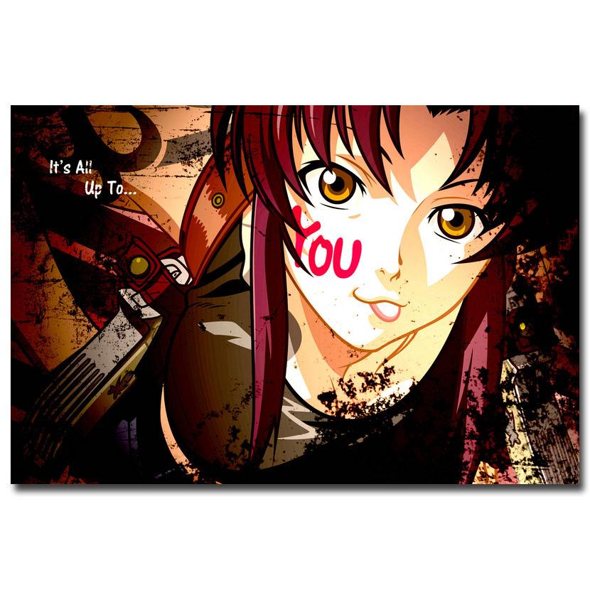 Japanese Anime Black Lagoon Poster Revy Decoration Art Decor Painting Home Decor Bar Kawaii Room Decor Canvas Quality Poster