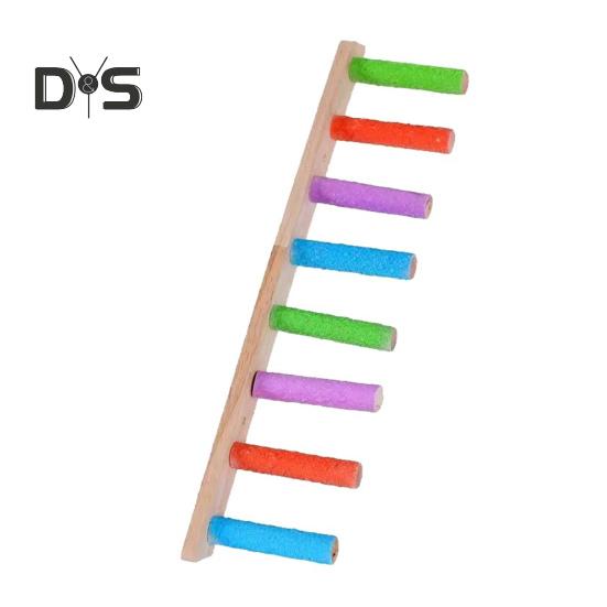 4/6/8 Steps Parrot Ladder Nature Wooden Birds Climbing Ladder Parakeet Play Exercise Stand Perch Birds Cage Accessories for Budgies Peony Parrots