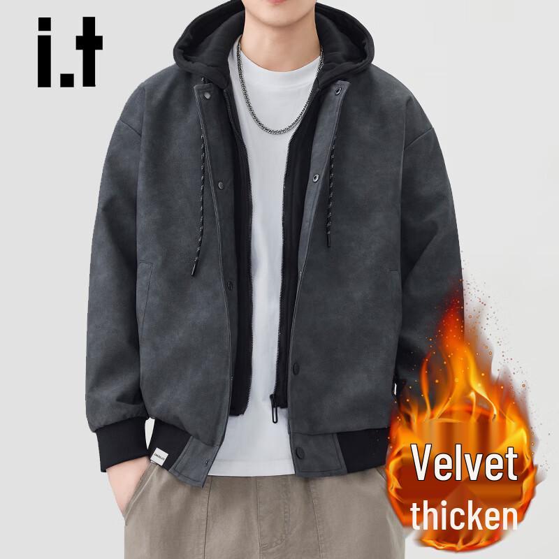 CHOCOOLATE Herren Faux-Zweiteiler Kapuzenjacke