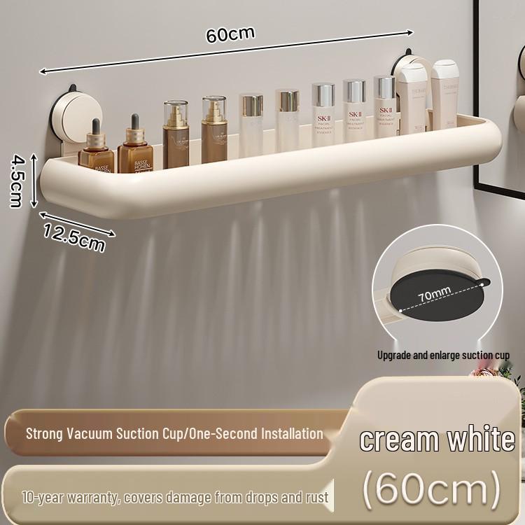Punch-Free Gunmetal Bathroom Shelf: Wall-Mounted Storage for Vanity & Toilet
