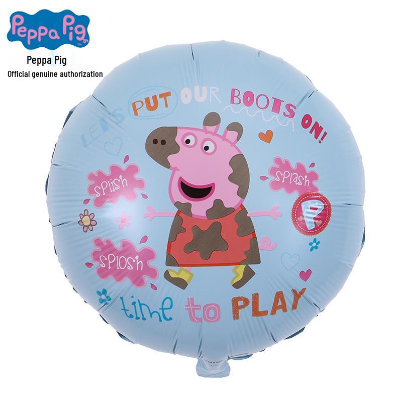 Licensed Peppa Pig Aluminum Foil Happy Birthday Balloon Decoration