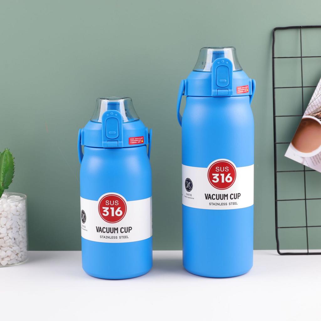 1,3 l/1,7 l Großvolumige Thermoflasche Outdoor-Becher Edelstahl-Thermoskanne Wasserflasche Tragbare Vakuumflasche Kalt- und Heiß-Trinkbecher